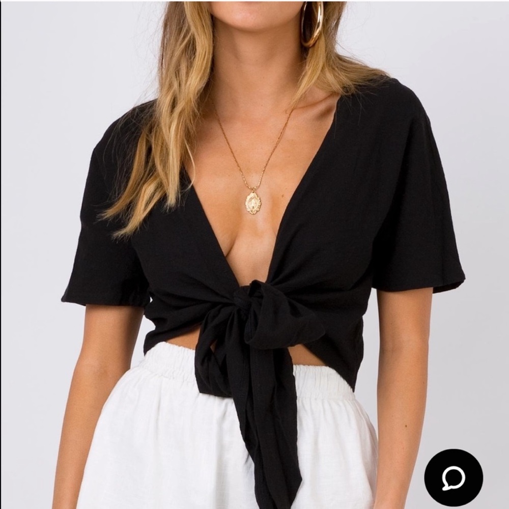 Princess Polly Luca Tie Front Top